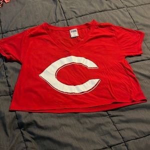Cincinnati Reds cropped tee, by Victoria’s Secret PINK